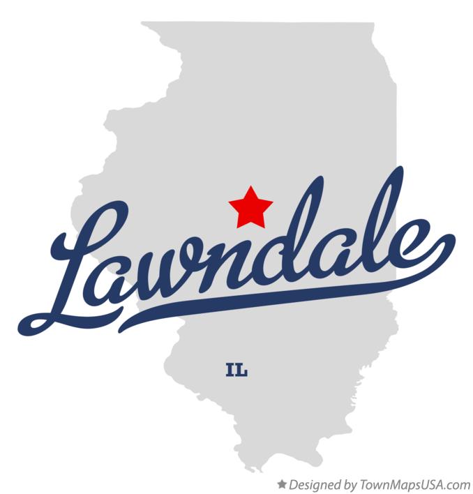 Map of Lawndale Illinois IL