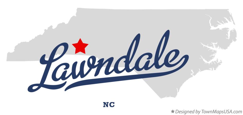 Map of Lawndale North Carolina NC