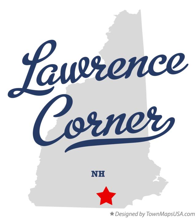 Map of Lawrence Corner New Hampshire NH