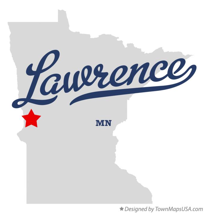 Map of Lawrence Minnesota MN