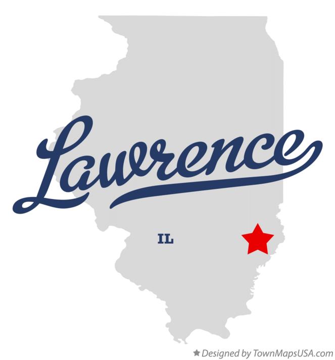 Map of Lawrence Illinois IL