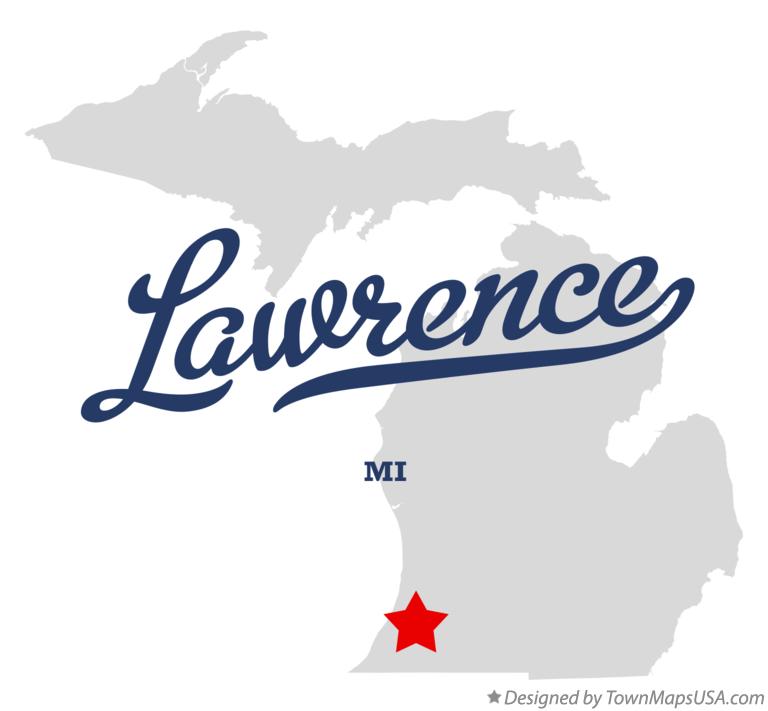 Map of Lawrence Michigan MI