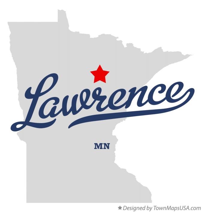 Map of Lawrence Minnesota MN