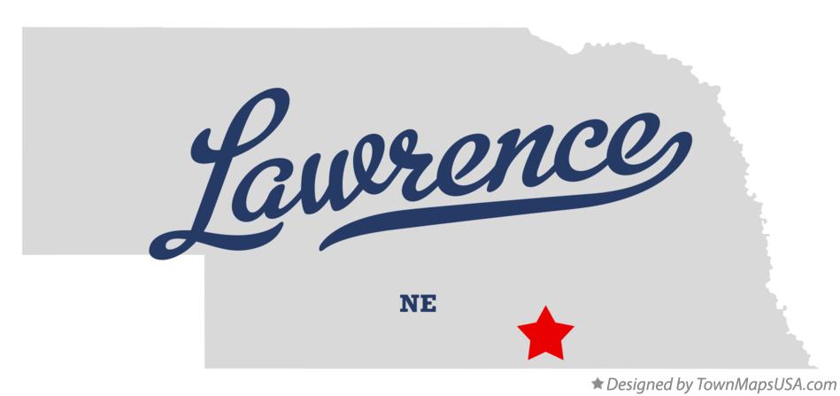 Map of Lawrence Nebraska NE