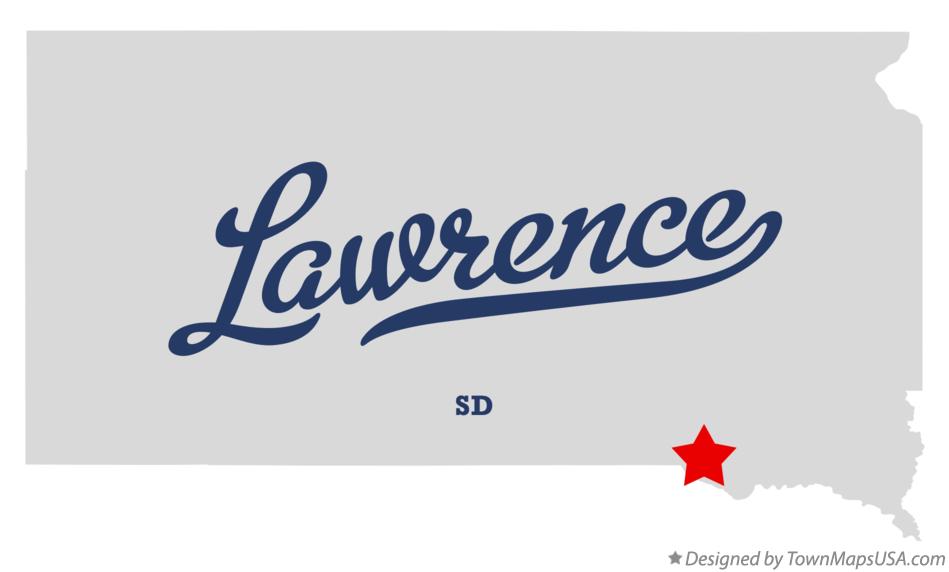 Map of Lawrence South Dakota SD
