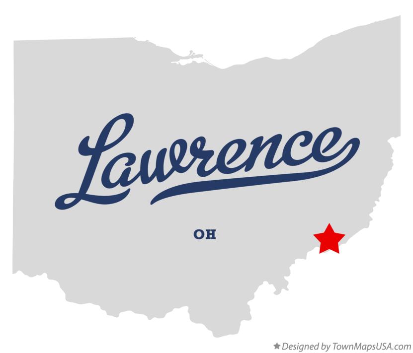 Map of Lawrence Ohio OH
