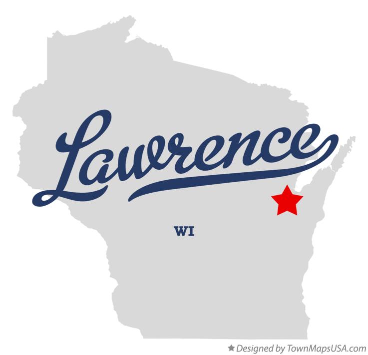 Map of Lawrence Wisconsin WI