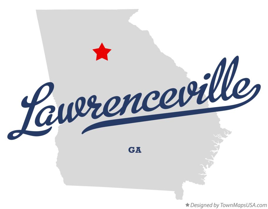 Map of Lawrenceville Georgia GA