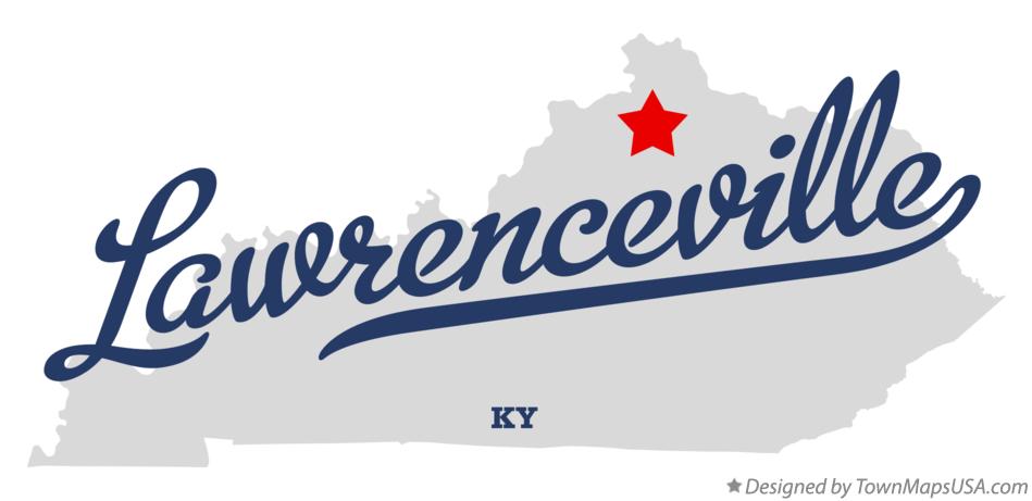 Map of Lawrenceville Kentucky KY