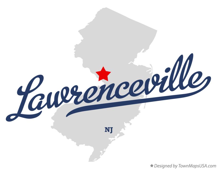 Map of Lawrenceville New Jersey NJ