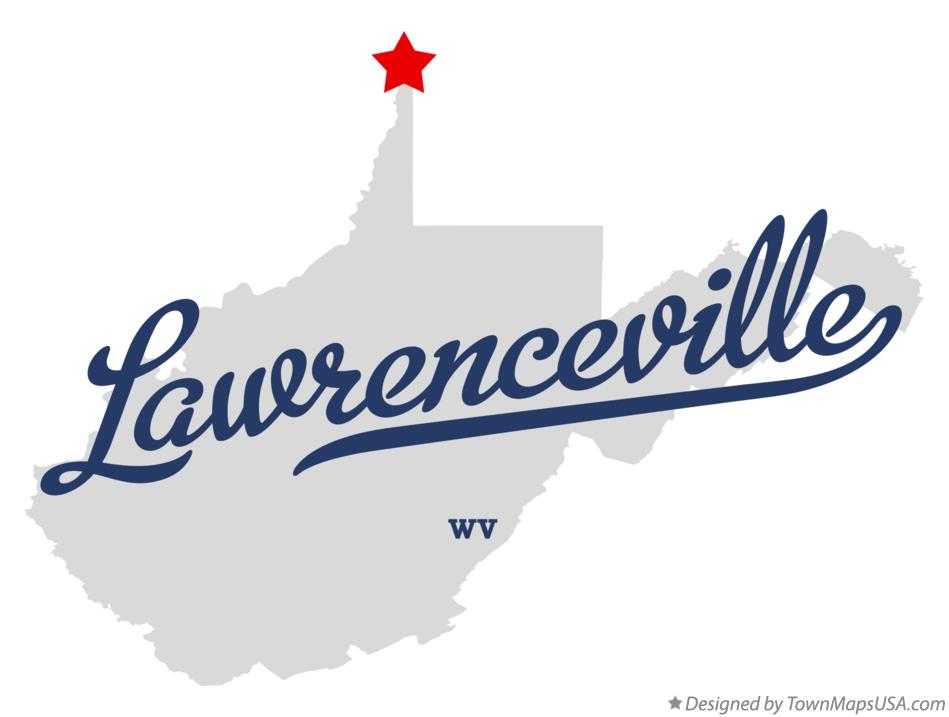 Map of Lawrenceville West Virginia WV