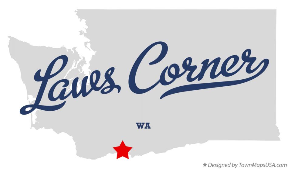 Map of Laws Corner Washington WA