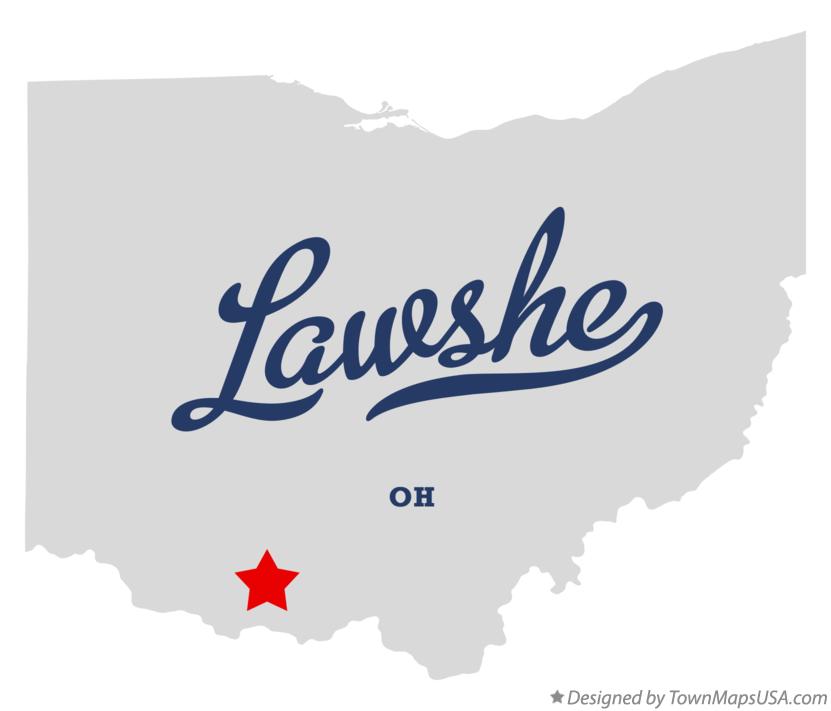 Map of Lawshe Ohio OH