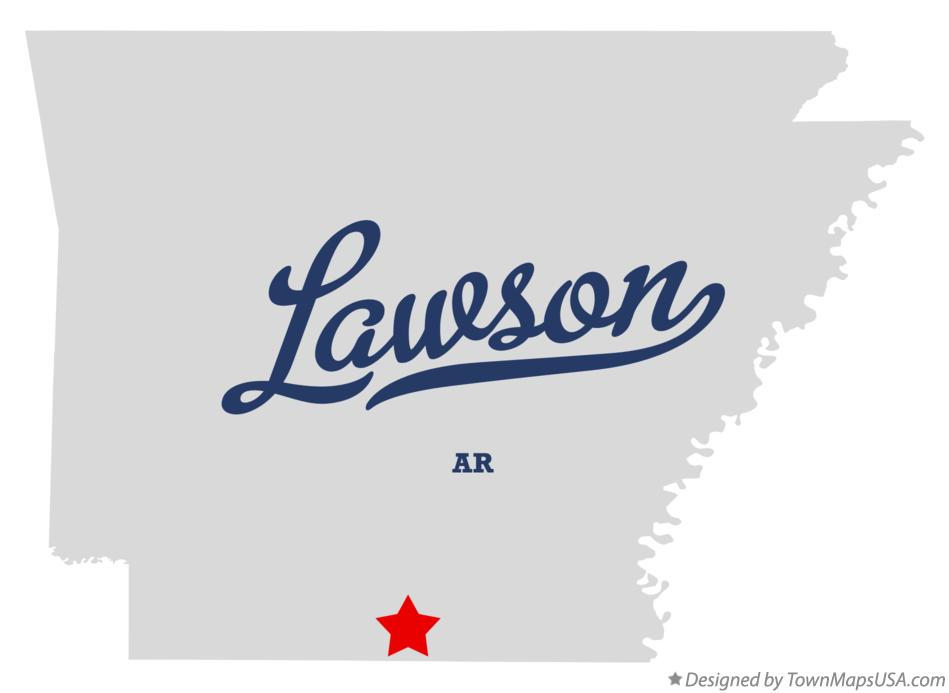 Map of Lawson Arkansas AR