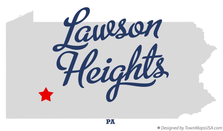 Map of Lawson Heights Pennsylvania PA
