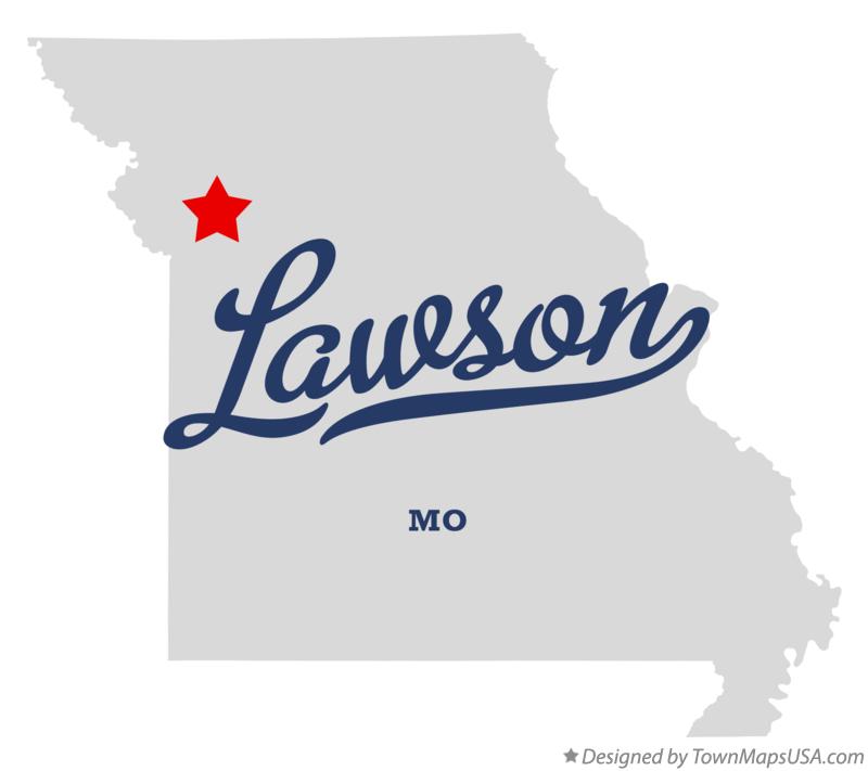 Map of Lawson Missouri MO