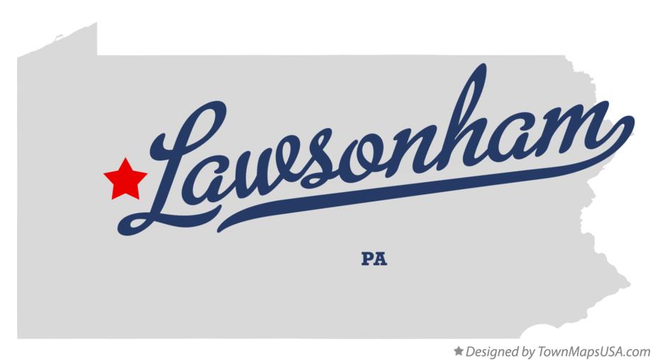 Map of Lawsonham Pennsylvania PA
