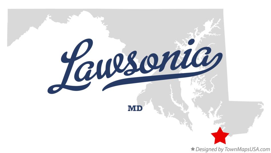 Map of Lawsonia Maryland MD