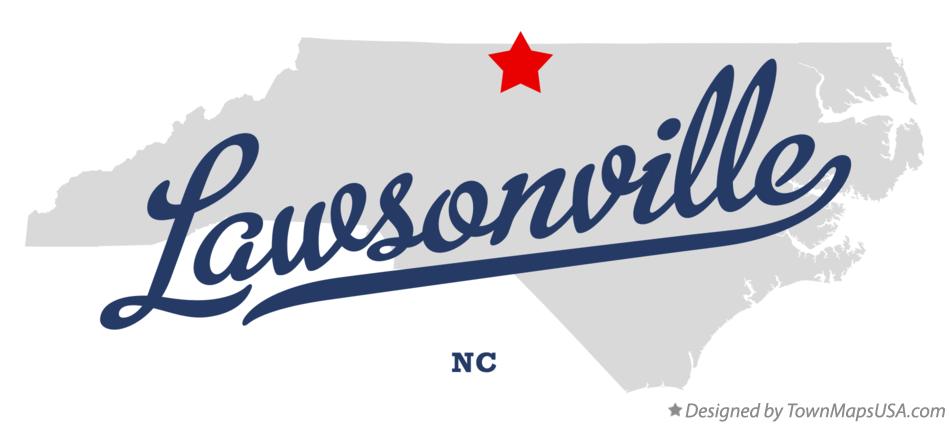 Map of Lawsonville North Carolina NC
