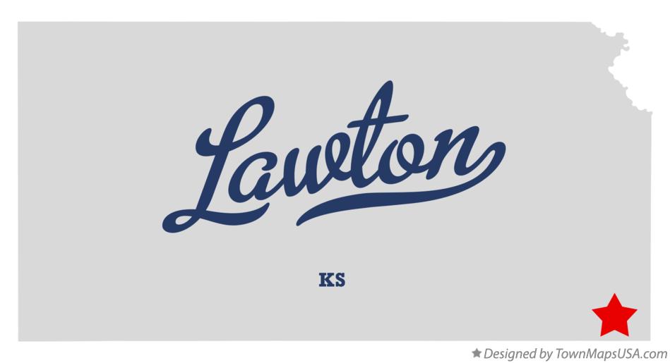 Map of Lawton Kansas KS