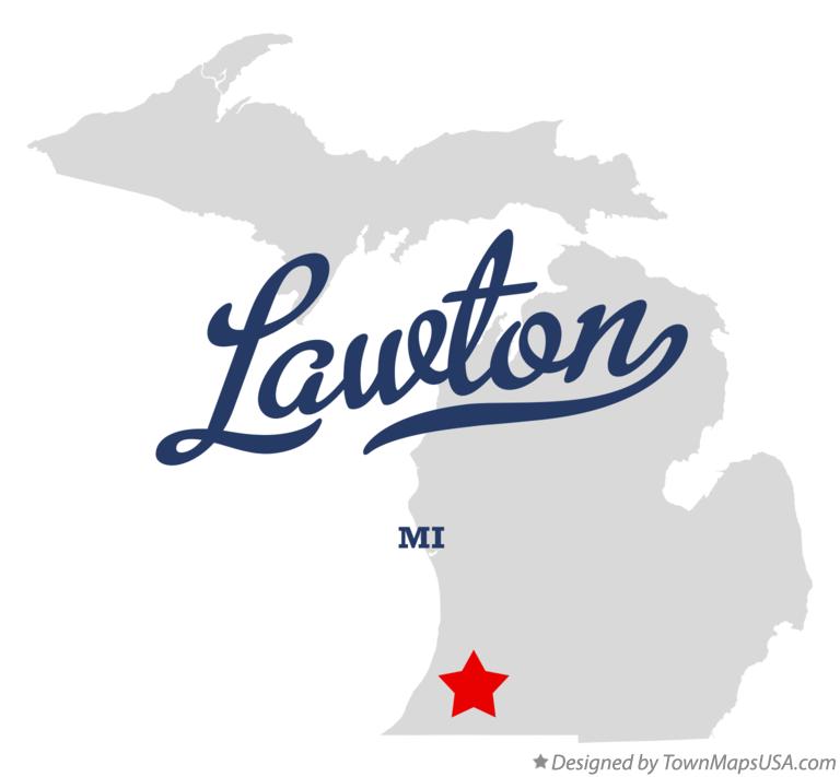 Map of Lawton Michigan MI