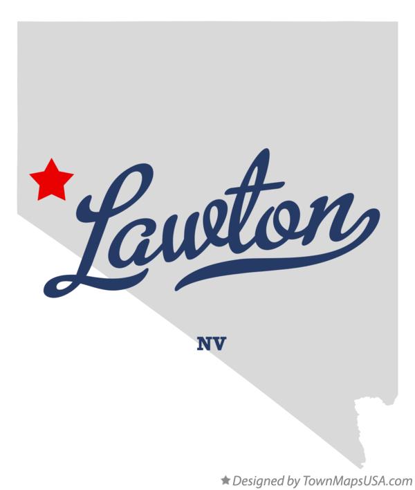 Map of Lawton Nevada NV