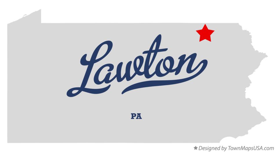 Map of Lawton Pennsylvania PA
