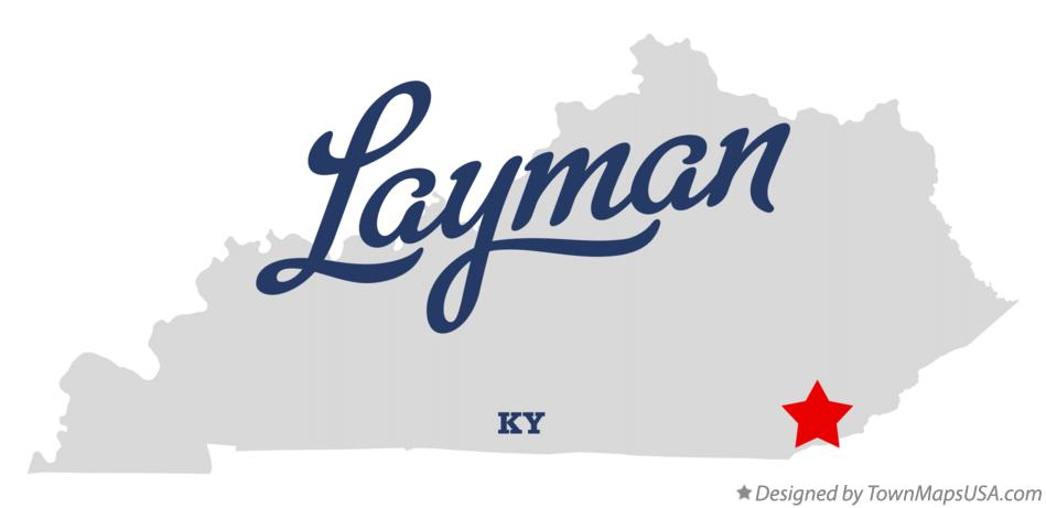 Map of Layman Kentucky KY