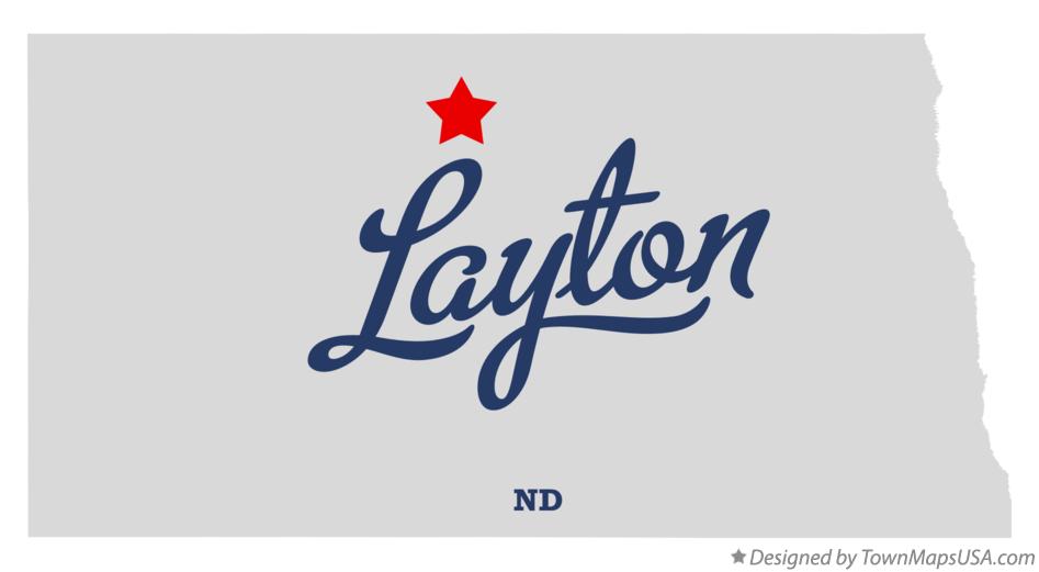 Map of Layton North Dakota ND