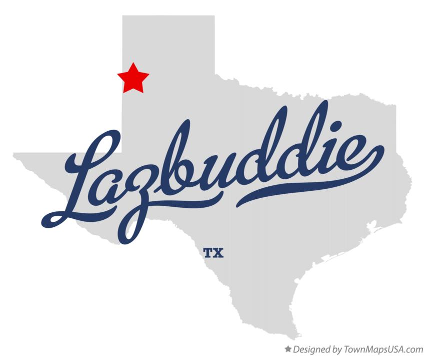 Map of Lazbuddie Texas TX