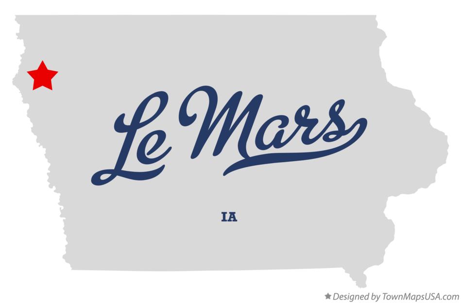 Map Of Le Mars Ia Iowa