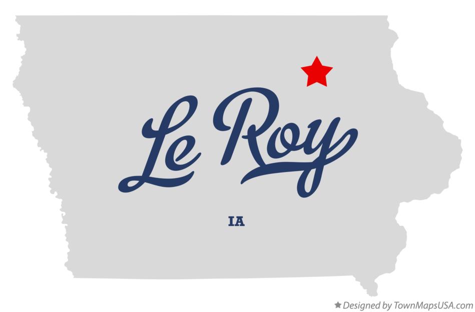 Map of Le Roy Iowa IA