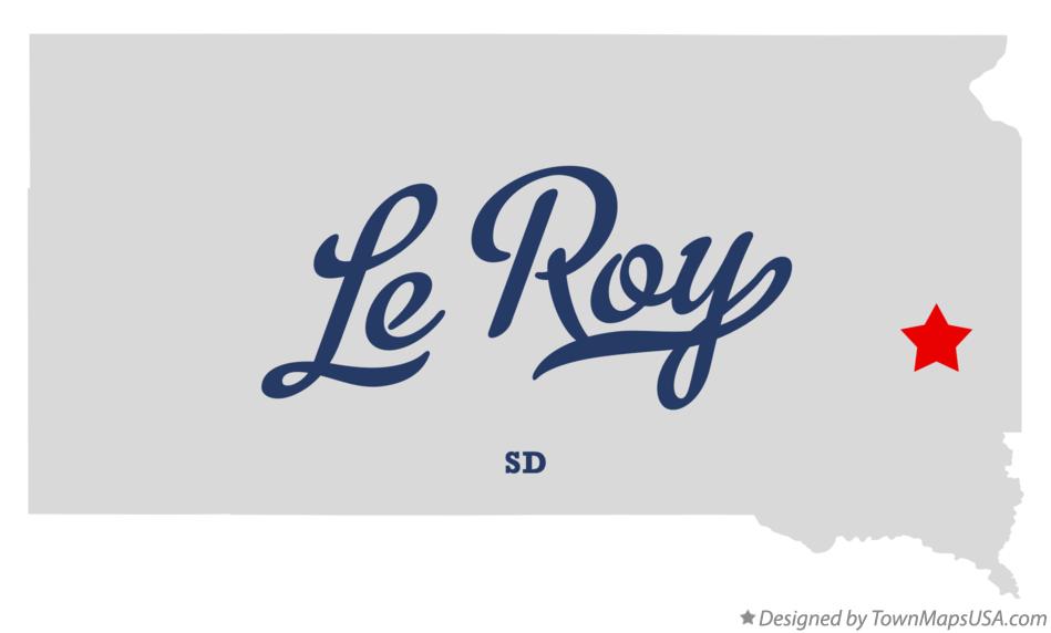 Map of Le Roy South Dakota SD