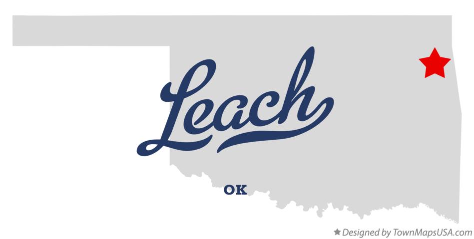 Map of Leach Oklahoma OK