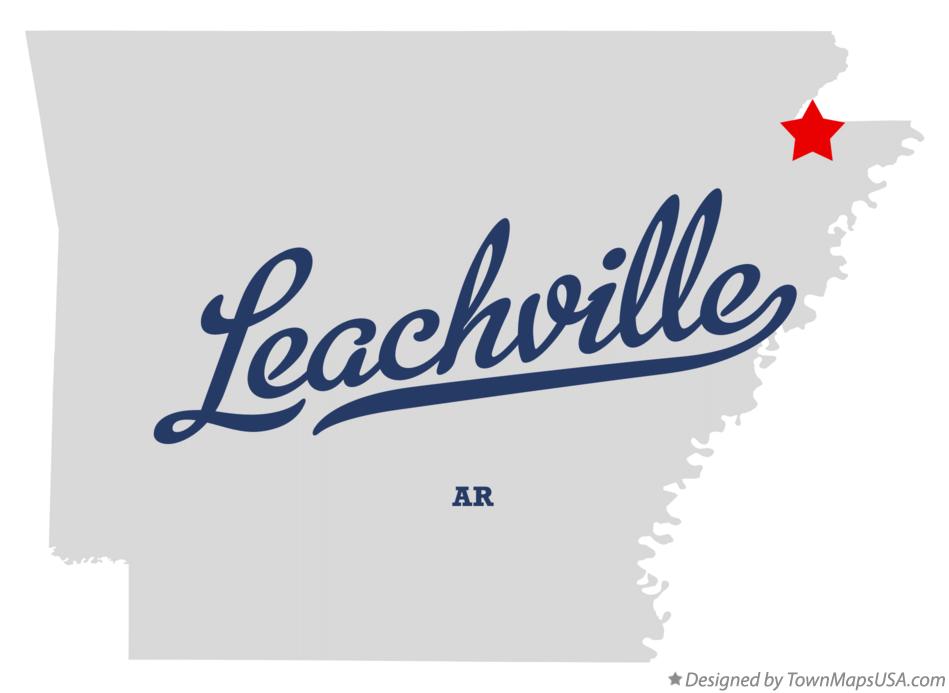Map of Leachville Arkansas AR