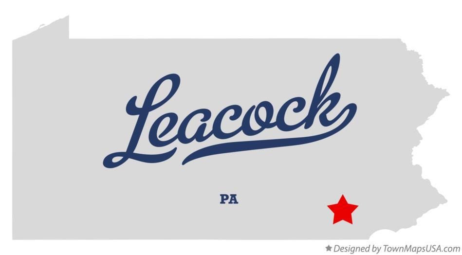 Map of Leacock Pennsylvania PA