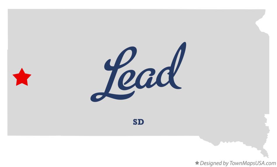 Map of Lead South Dakota SD