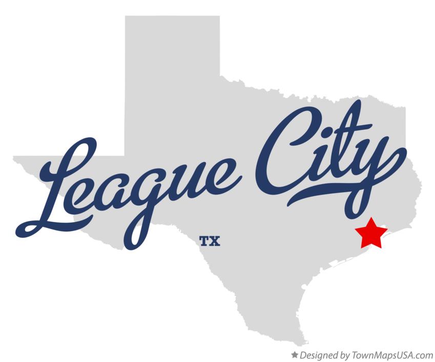 Map of League City Texas TX