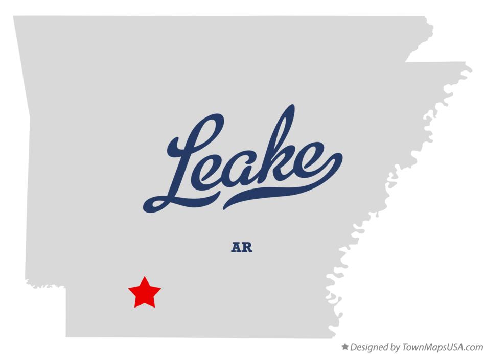Map of Leake Arkansas AR