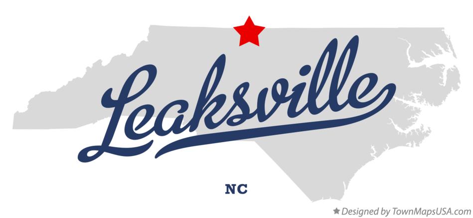 Map of Leaksville North Carolina NC
