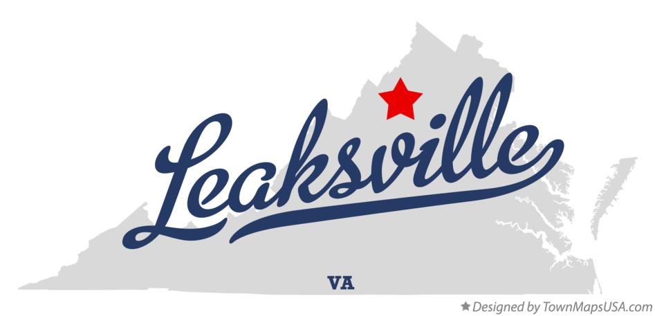 Map of Leaksville Virginia VA