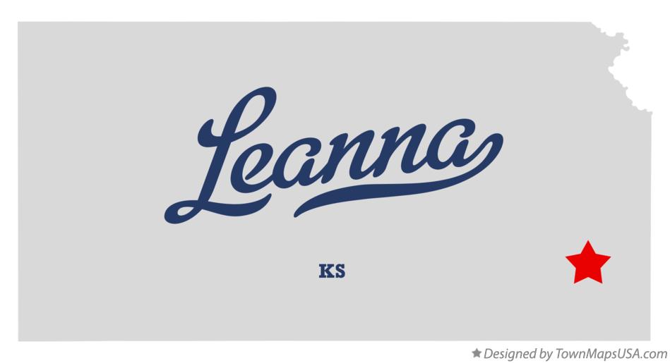 Map of Leanna Kansas KS