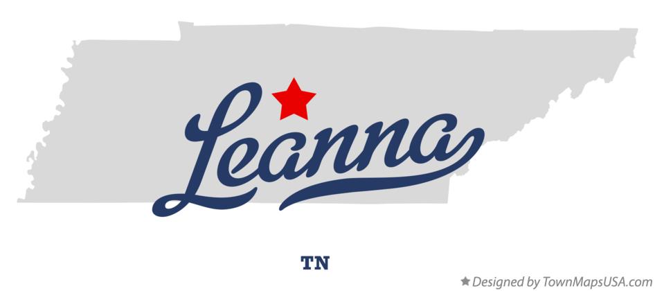 Map of Leanna Tennessee TN