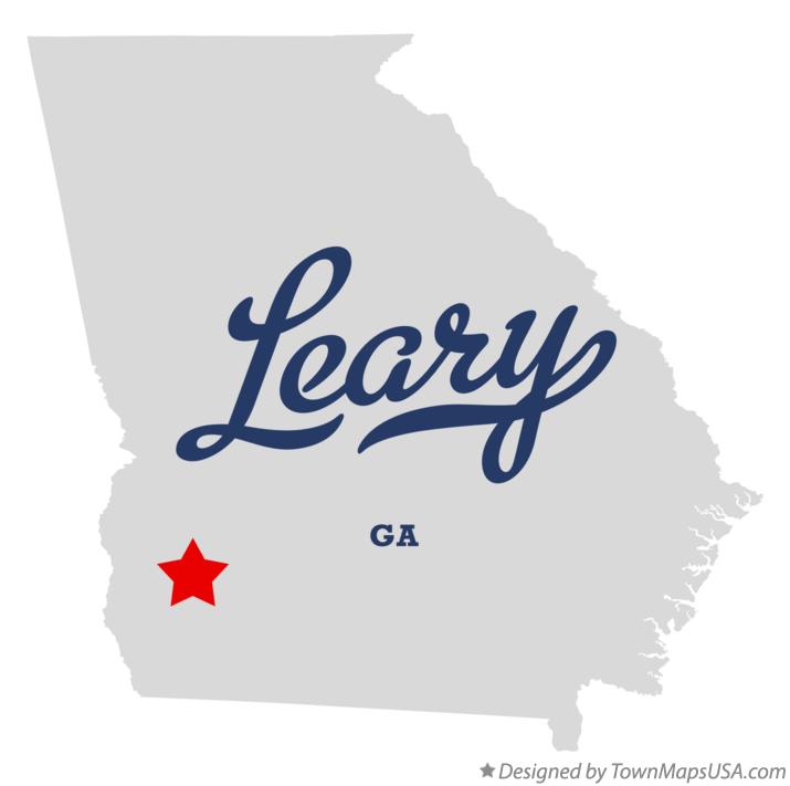Map of Leary Georgia GA