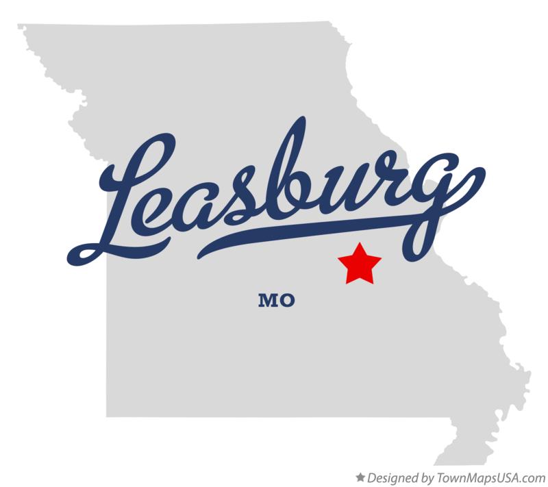 Map of Leasburg Missouri MO