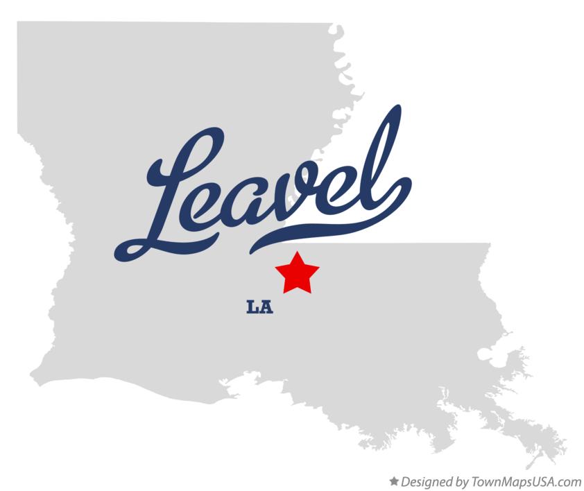 Map of Leavel Louisiana LA