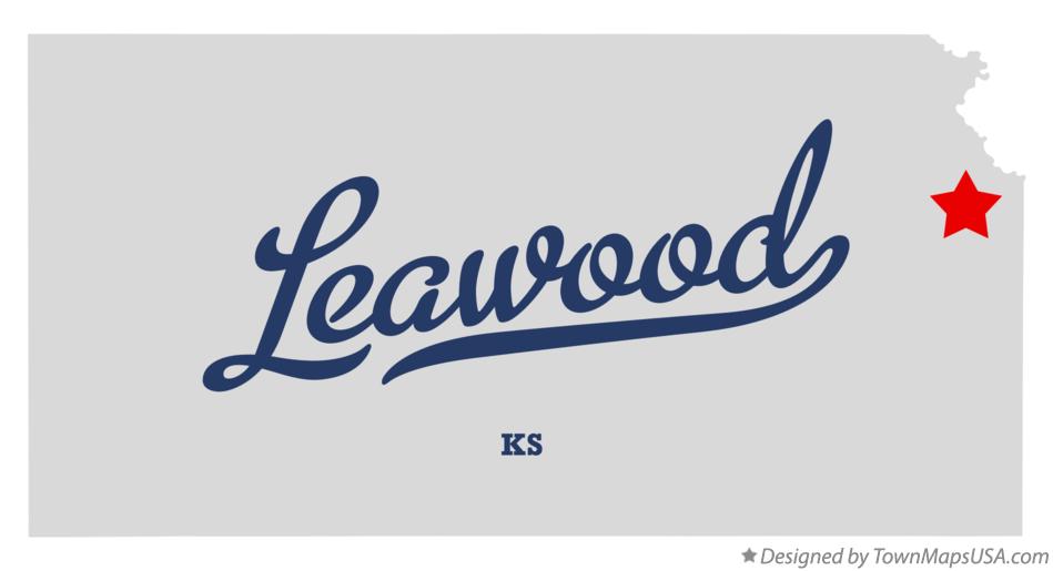 Map of Leawood Kansas KS