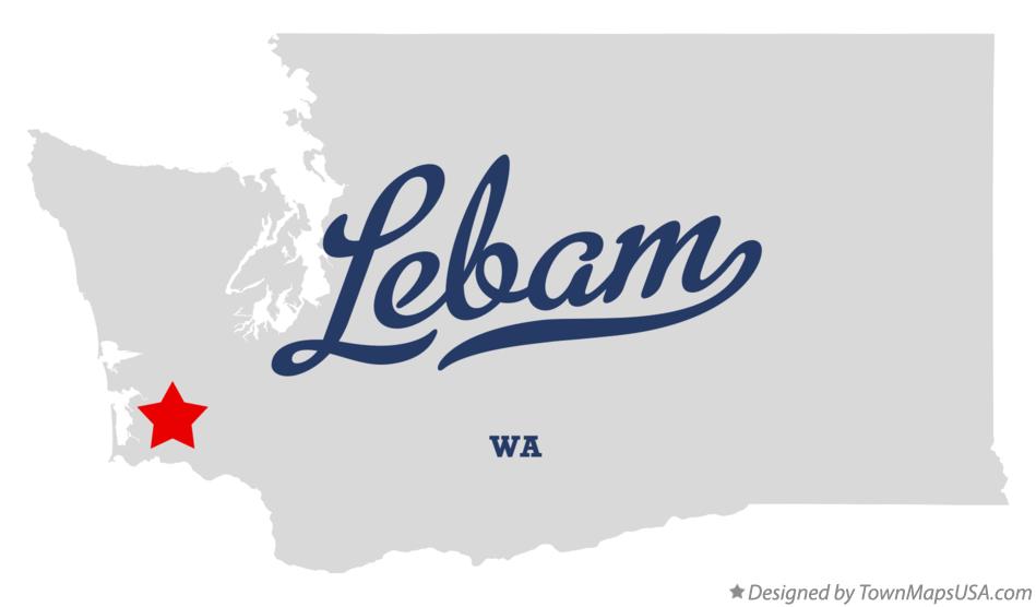 Map of Lebam Washington WA