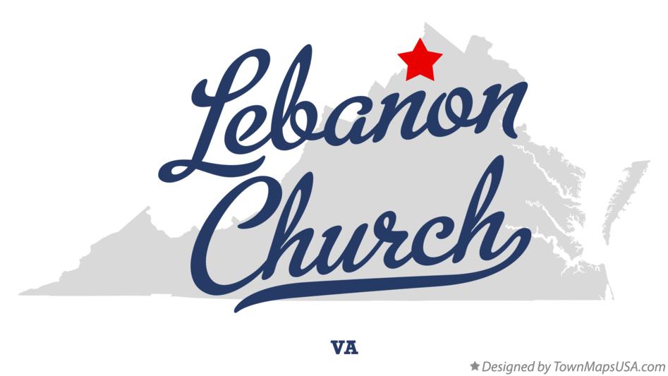 Map of Lebanon Church Virginia VA