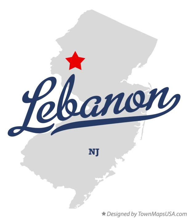 Map of Lebanon New Jersey NJ
